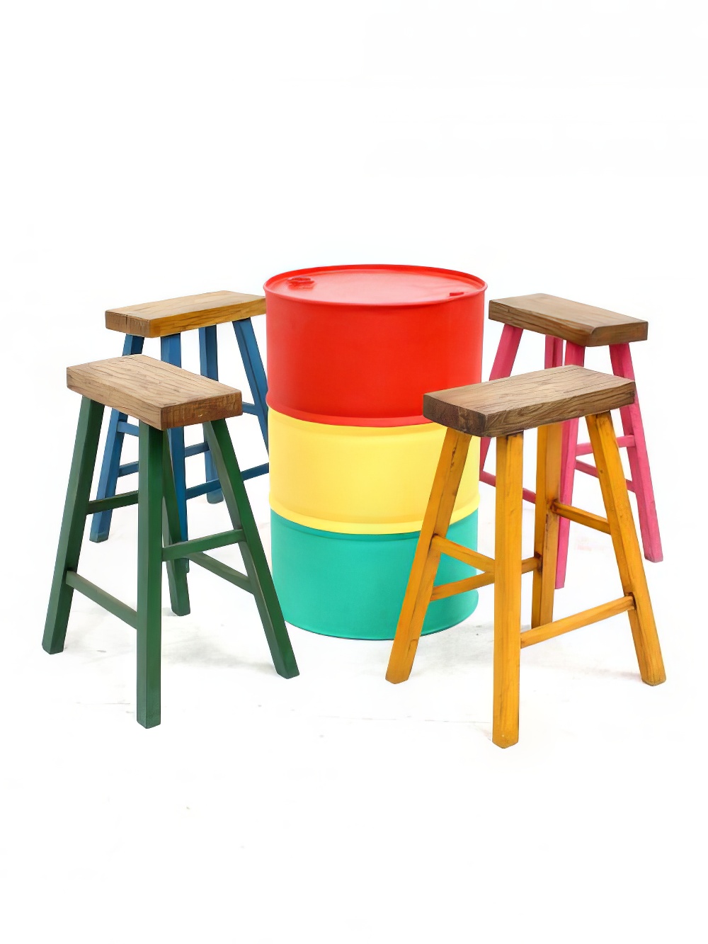 CAR19_Steel_Drum_SN2079_Coloured_Wooden_Bar_Stools_SB2076_Distressed_Metal_Bar_Chairs_event_prop_hire_0003_DD875_optimised.jpg