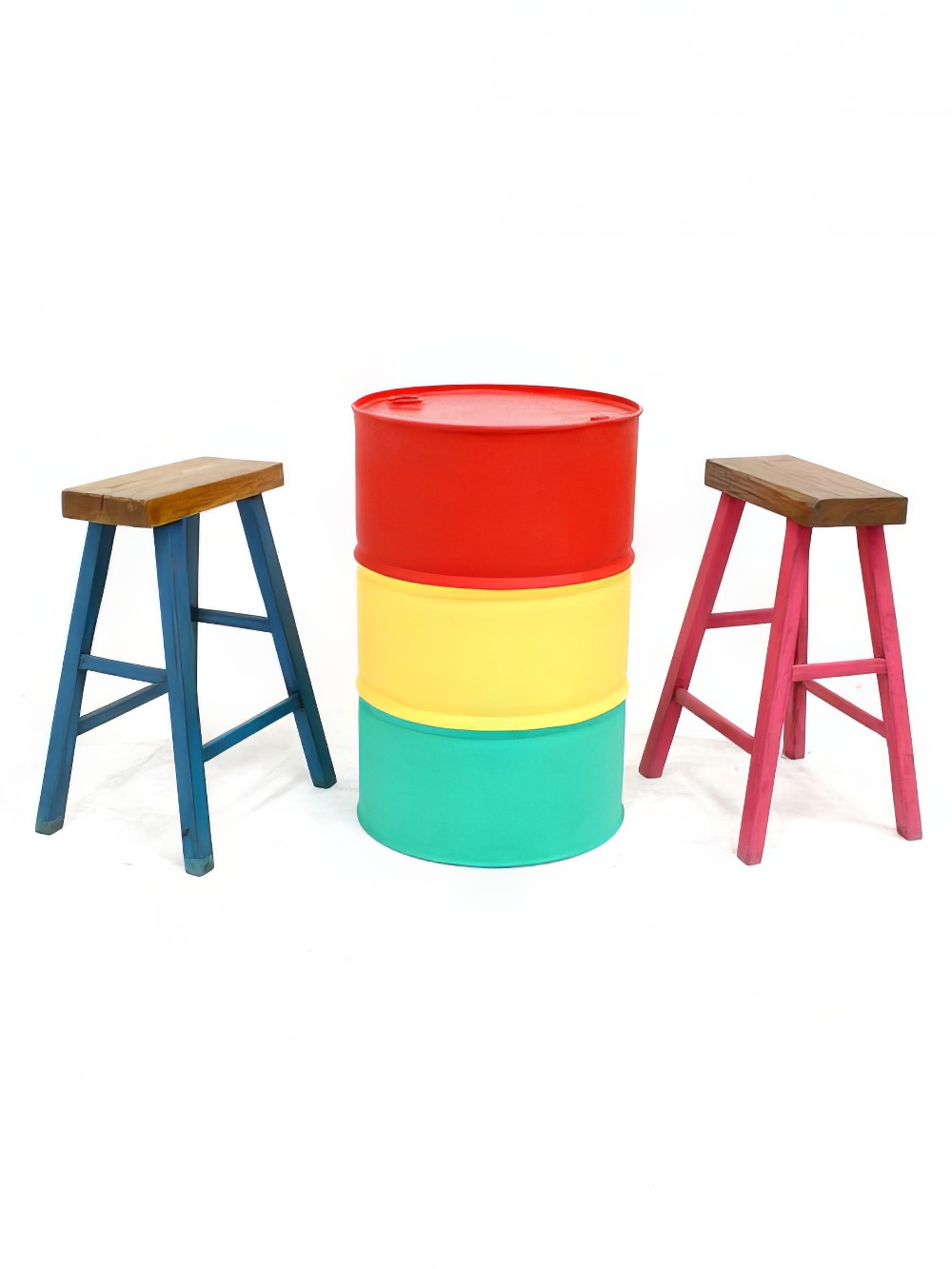 CAR19_Steel_Drum_SN2079_Coloured_Wooden_Bar_Stools_SB2076_Distressed_Metal_Bar_Chairs_event_prop_hire_0004_DD876_optimised.jpg