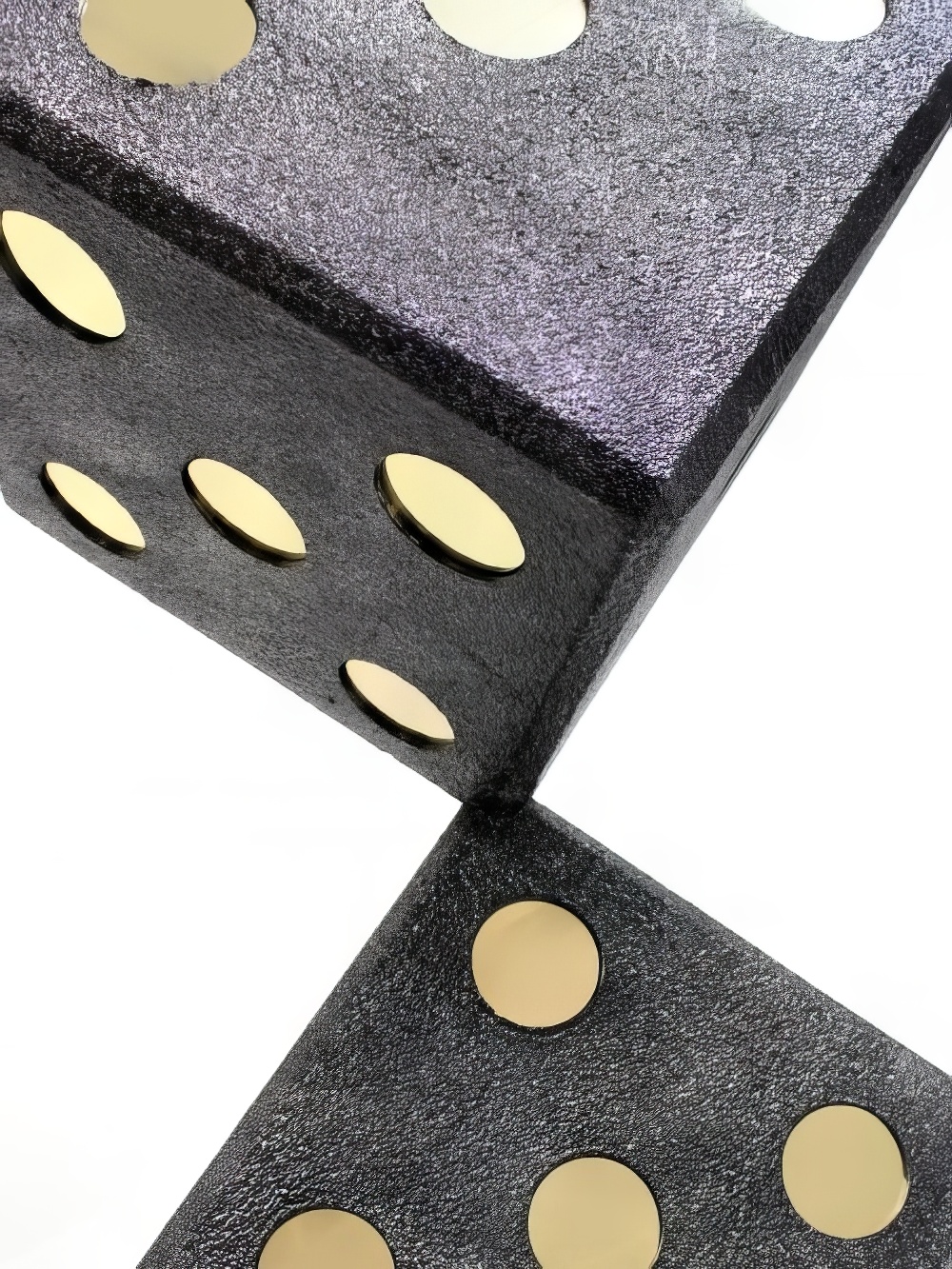 CSO20_stacking_black_dice_with_reflective_gold_spots_3_event_prop_hire.jpg