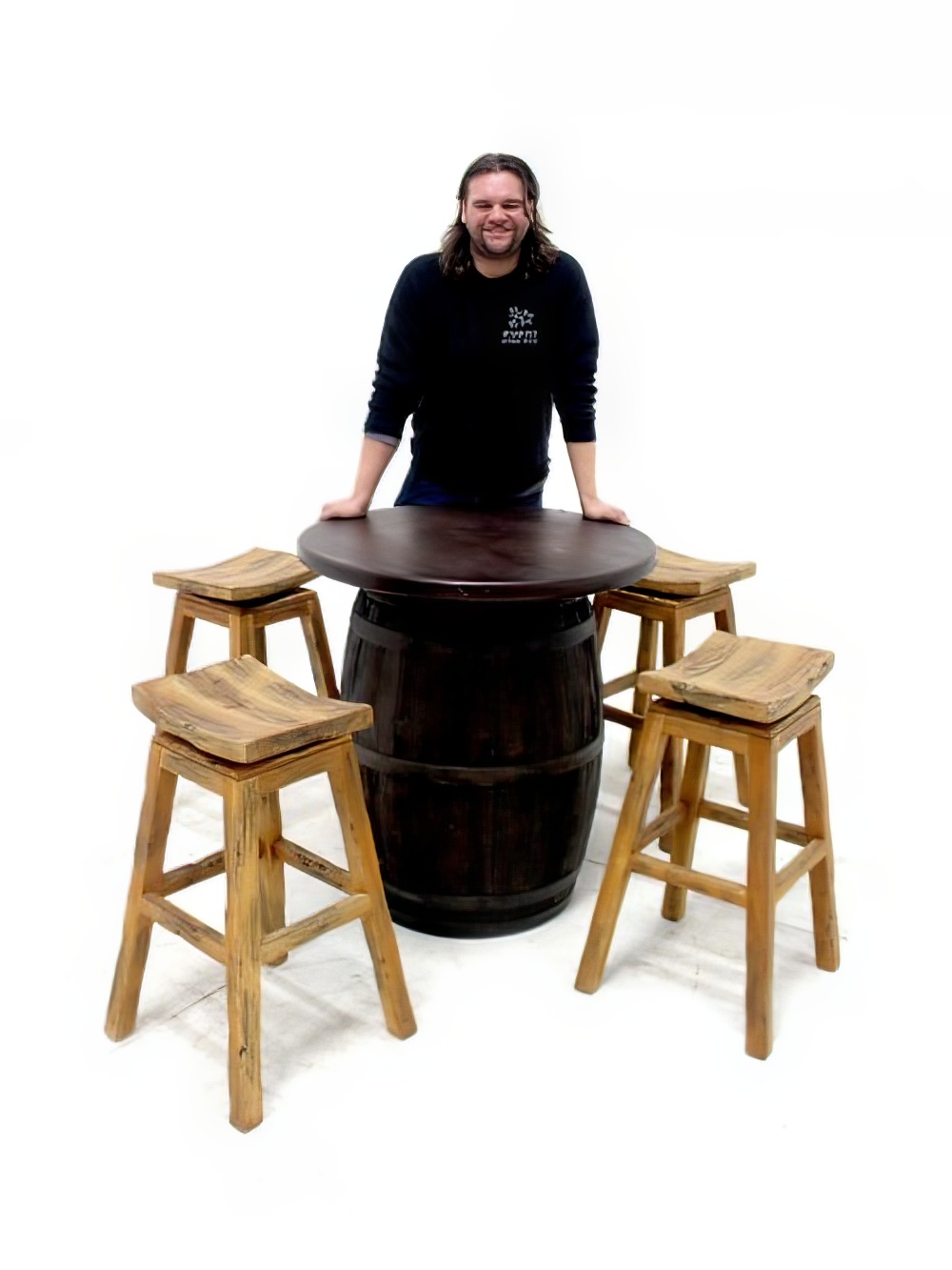 FUR298_SN1988_Replica_Oak_Barrel_Poseur_Table_Rustic_Wooden_Swivel_Bar_Stoolevent_prop_hire_LG_730_copy.jpg