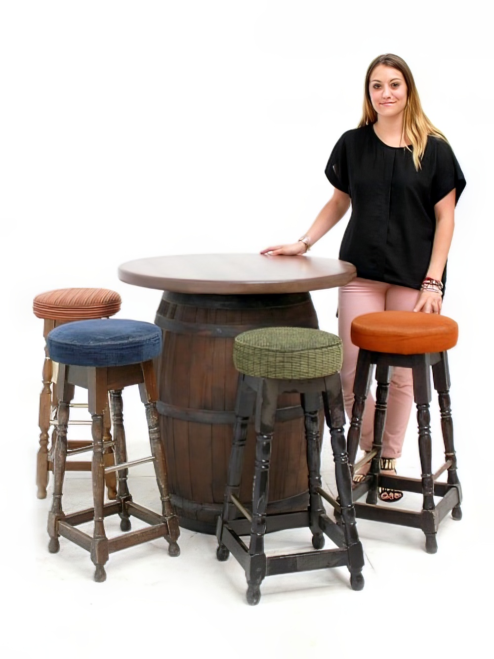 FUR298_replica_oak_barrel_poseur_table_with_stools_event_prop_hire_optimised.jpg