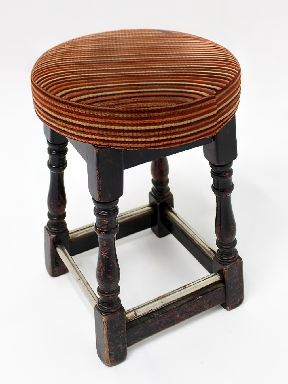 FUR307_Low_Pub_stool_-_orange_with_yellow_stripes_2_event_prop_hire_optimised.jpg
