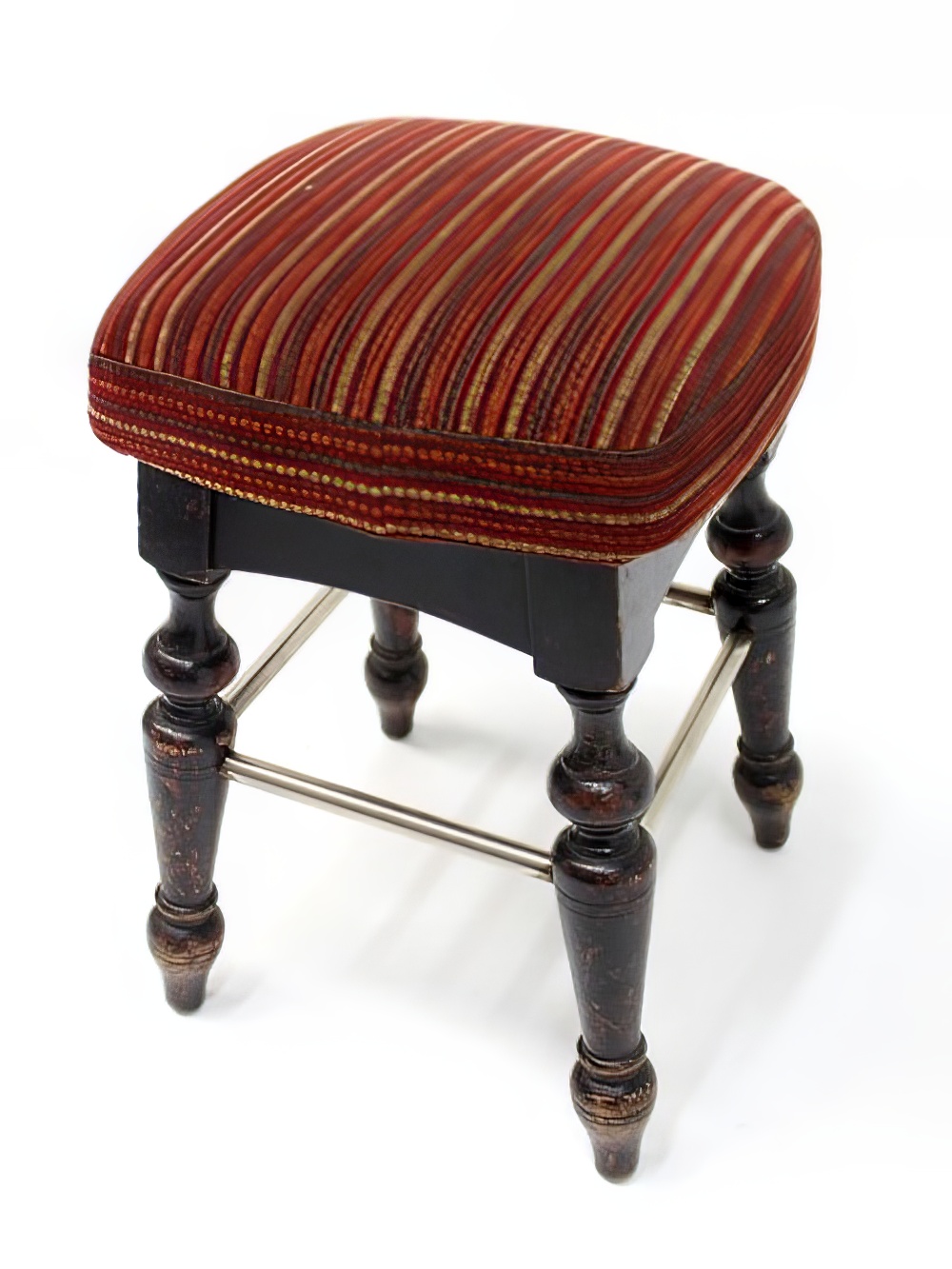 FUR307_Low_Pub_stool_-_orange_with_yellow_stripes_event_prop_hire_optimised.jpg