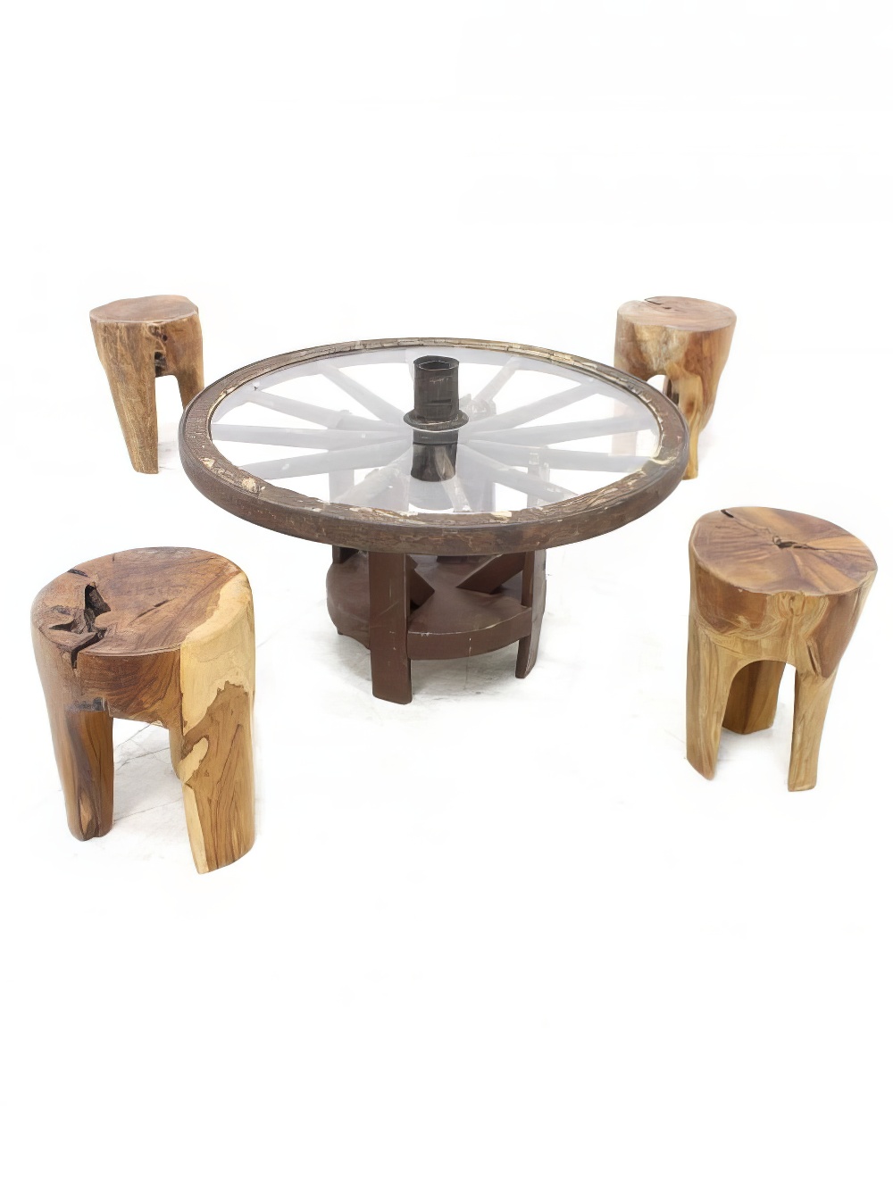 FUR61_FUR500_Wagon_Wheel_Table_Rustic_Wooden_Three-Legged_Stoolevent_prop_hire_LG_718_copy.jpg
