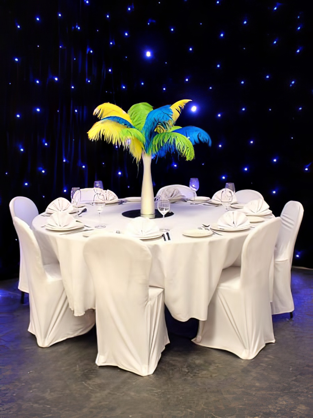 SN2777_Rio_-_Green_Yellowand_amp_Cyan_Feather_Display_in_Gold_Vase_event_prop_hire_0004_Rio_-_Green_Yellowand_amp_Cyan_event_prop_hire_0128IMG_5408_copy