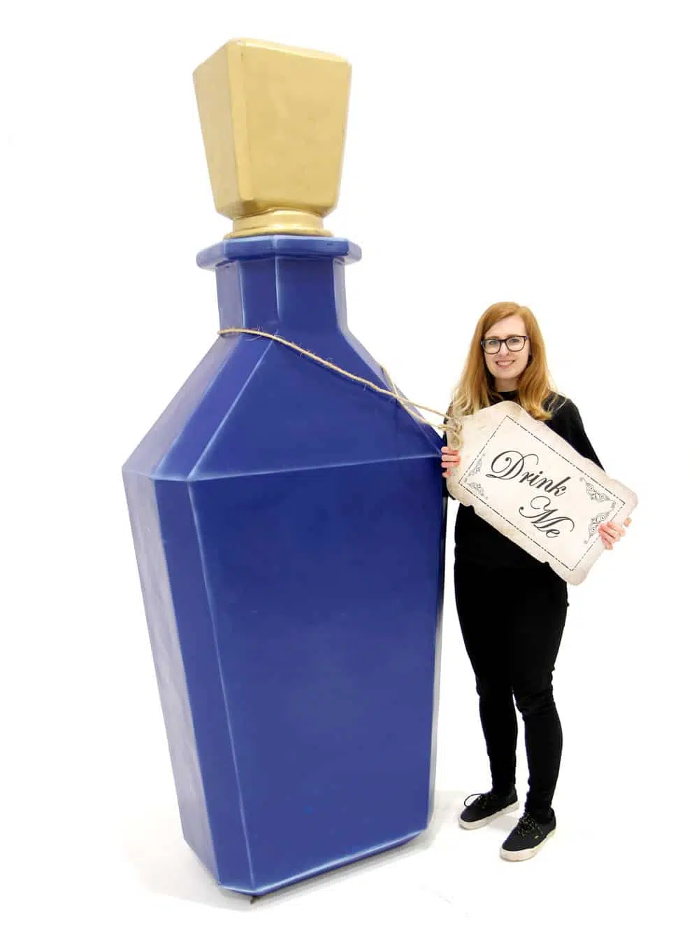 ALC42 Alice in Wonderland Drink Me Bottle (Blue) _event_prop_hire_034