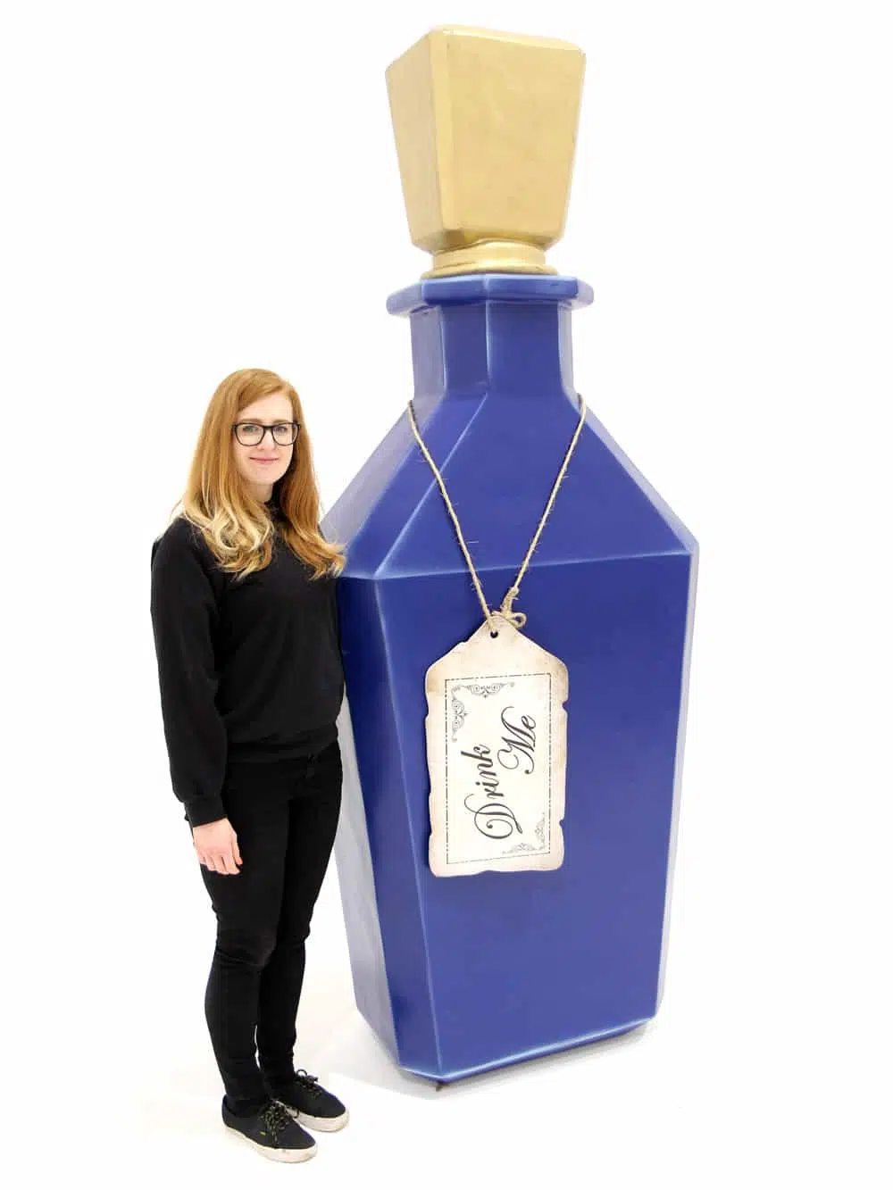ALC42 Alice in Wonderland Drink Me Bottle (Blue) _event_prop_hire_035