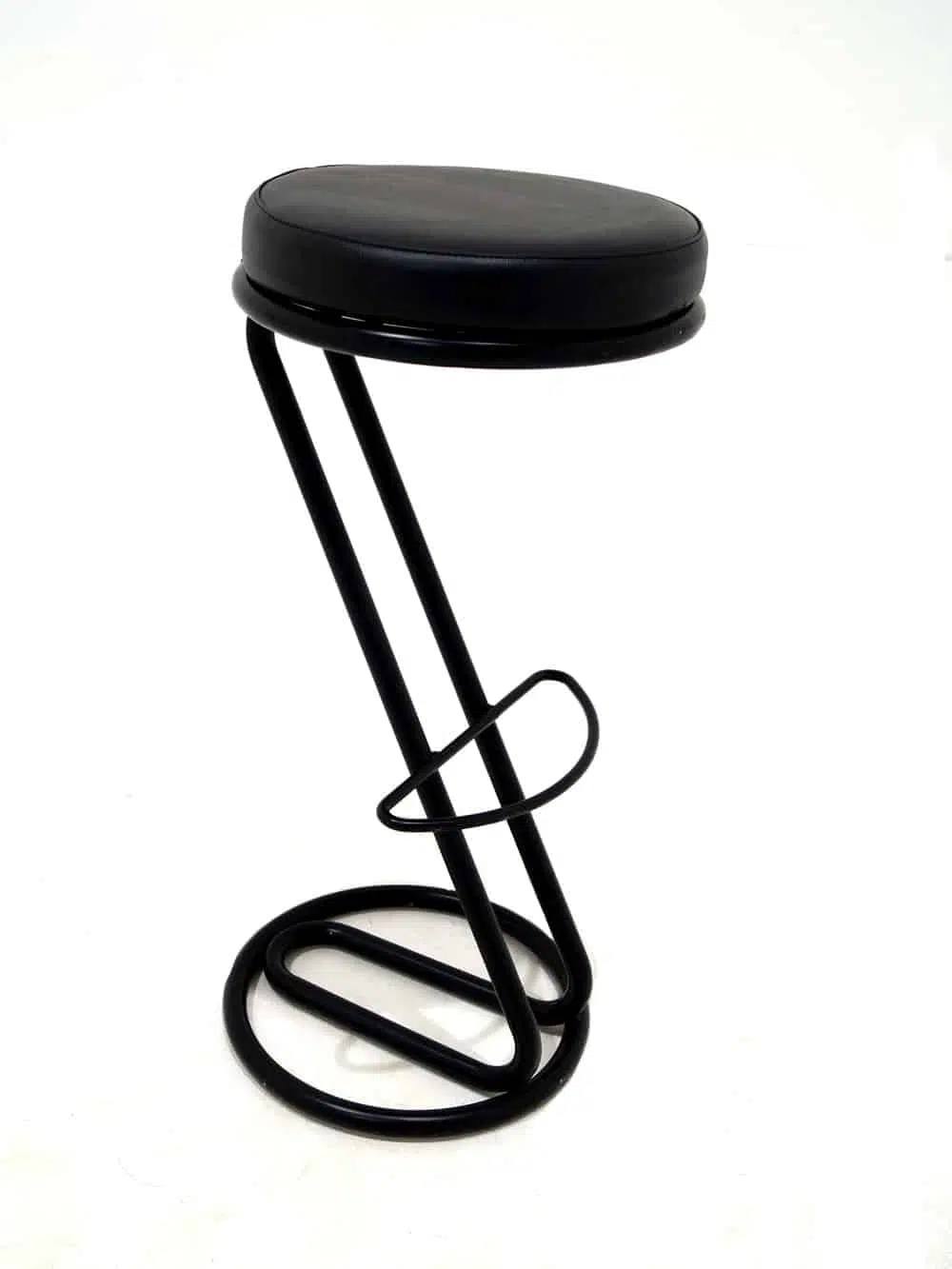 FUR168 Black Diner Stool (Black Frame) _event_prop_hire_081
