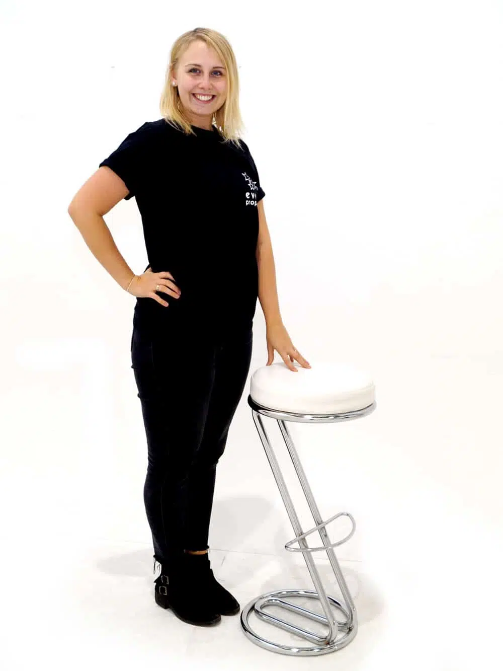 FUR192 White Diner Stool _event_prop_hire_070