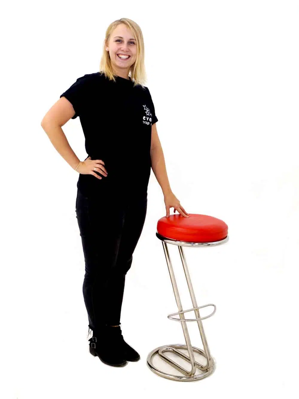 FUR238 Red Diner Stool _event_prop_hire_075
