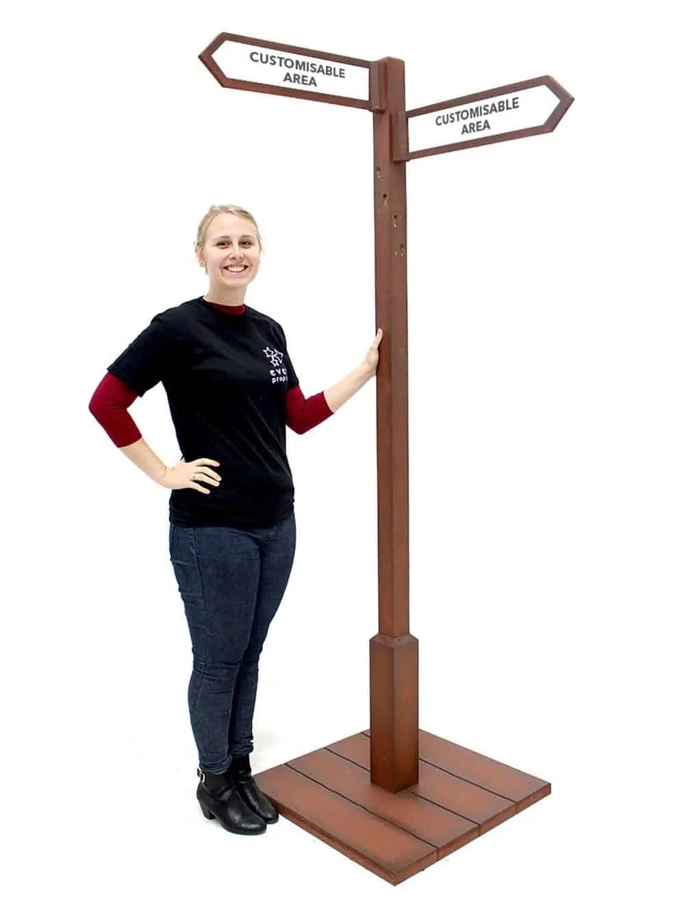 SN1600 - Multi Directional Rustic Sign Post - 2 Signs copy