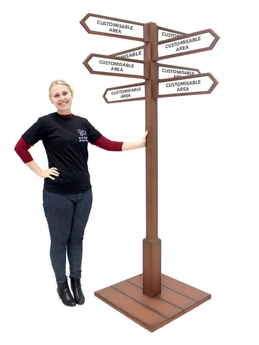 SN1658 - Multi Directional Rustic Sign Post - 8 Signs copy