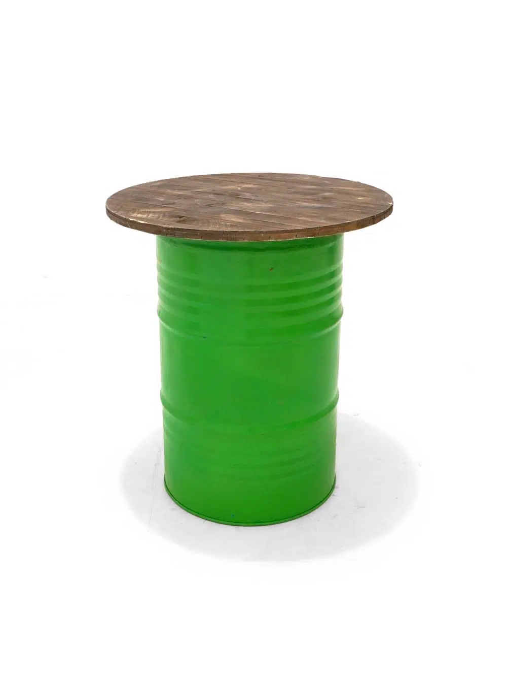 SN1980 _Wooden Topped Green Steel Drum Poseur Table_event_prop_hire_EPH_Creative_428 _optimised