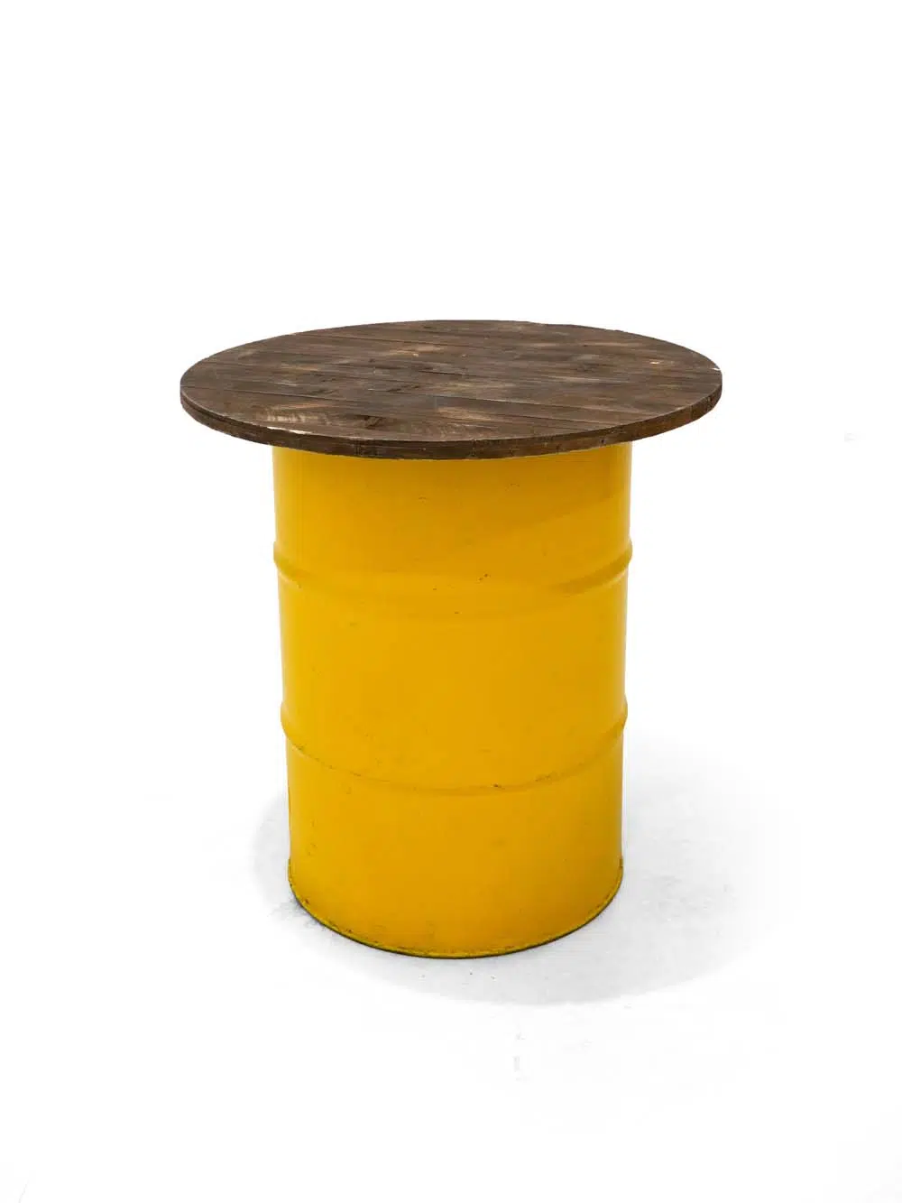 SN1982 _Steel Drum Poseur Table - Wooden Top - Yellow_event_prop_hire_EPH_Creative_454 _optimised