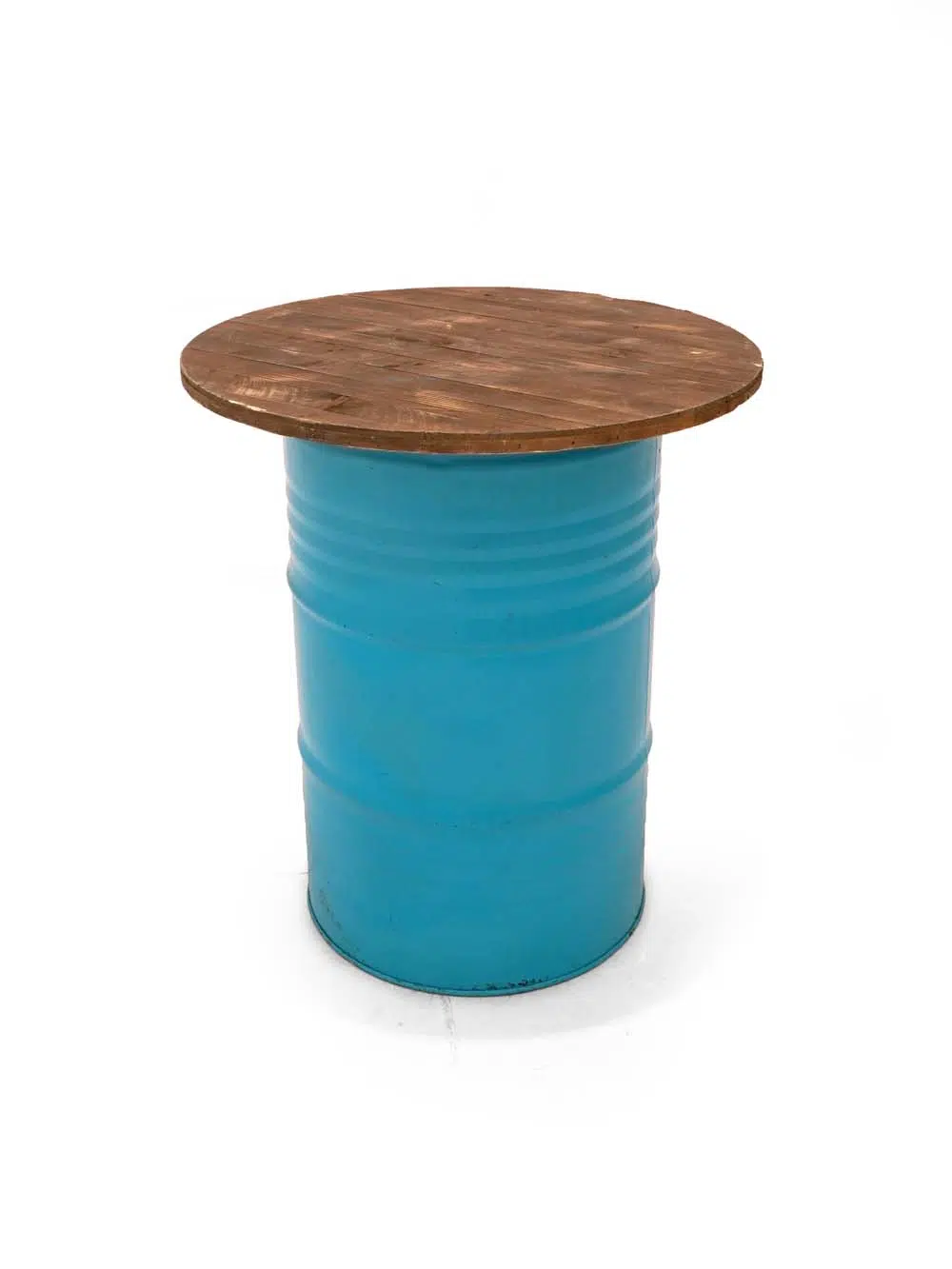 SN1983 _Steel Drum Poseur Table - Wooden Top - Blue_event_prop_hire_EPH_Creative_624 _optimised