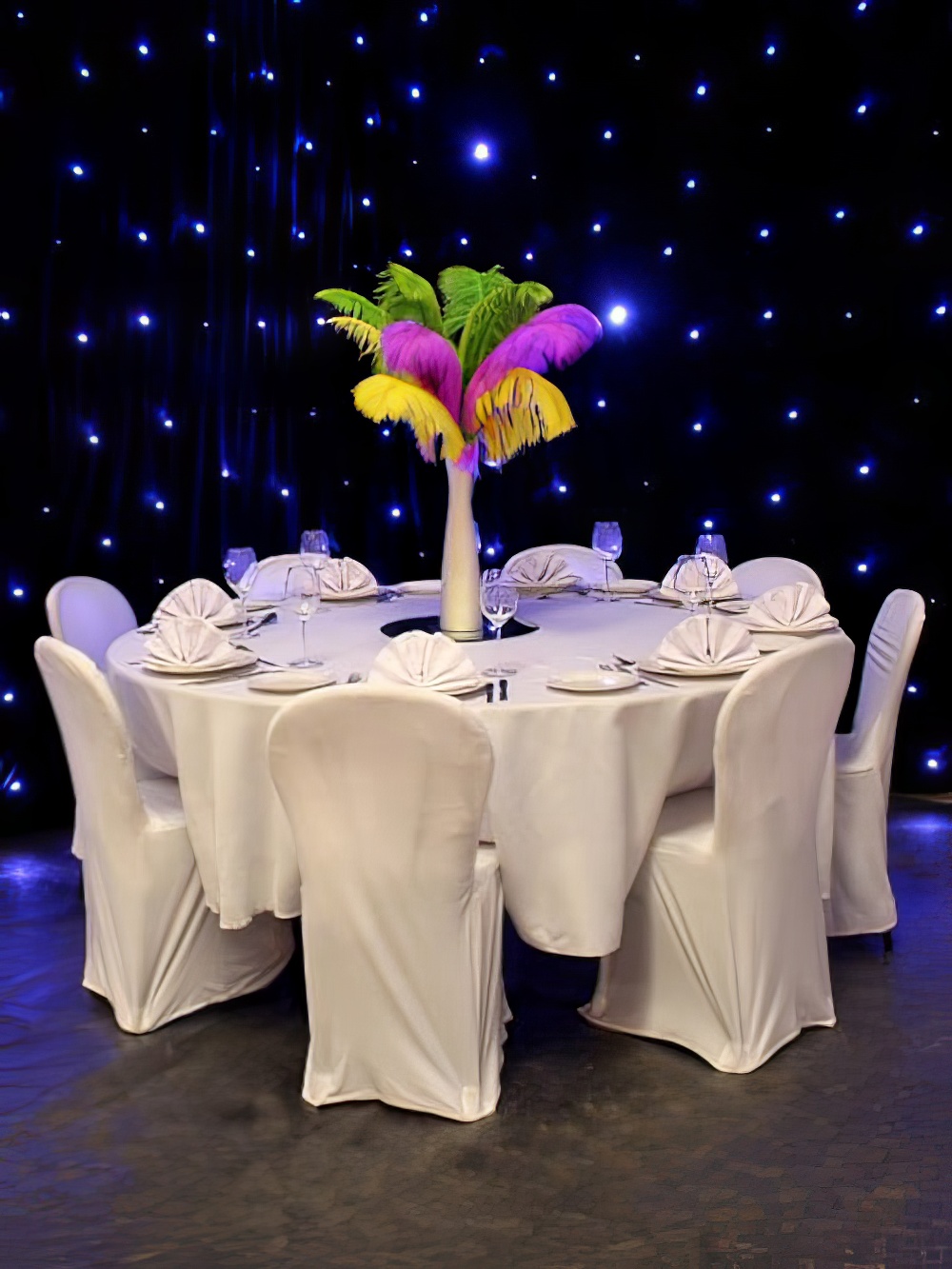 SN2891_Carnival_Green_Yellowand_amp_Purple_Feather_Display_in_Gold_Vase_event_prop_hire_0003_CArnival_-_Green_Yellowand_amp_Purple_event_prop_hire_0096IMG_5169_copy