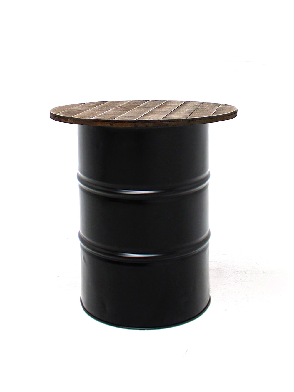 SN3371_Wooden_Topped_Black_Steel_Drum_Poseur_Table_event_prop_hire_0034Wooden_top_black_steel_drum_copy
