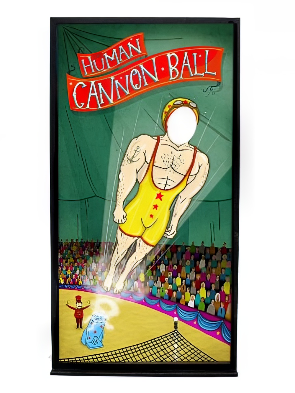 SN3865_Human_Cannon_Ball_Peep_Thru_Boardevent_prop_hire_Canon_ball_proof_1_without_model_copy