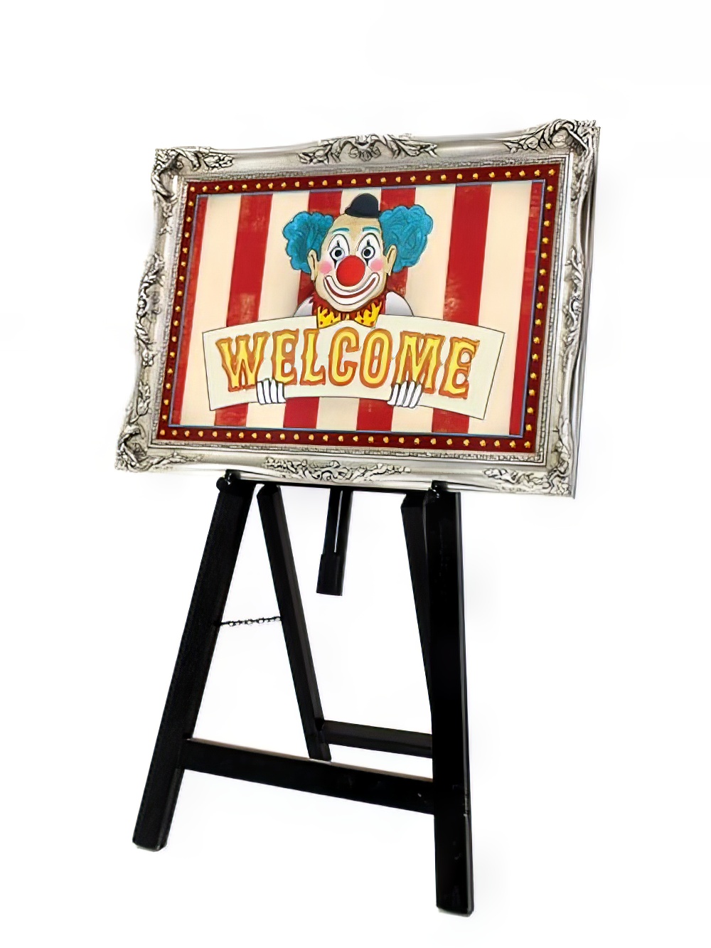 SN3901_Happy_Clown_Welcome_Signevent_prop_hire_Happy_clown_Welcome_entrance_without_model