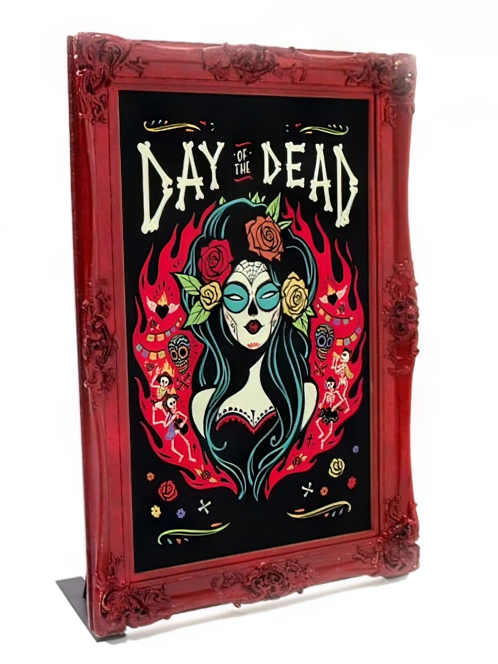 SN3926_Large_Red_Frame_with_Day_of_the_Dead_Insert_1event_prop_hire_2