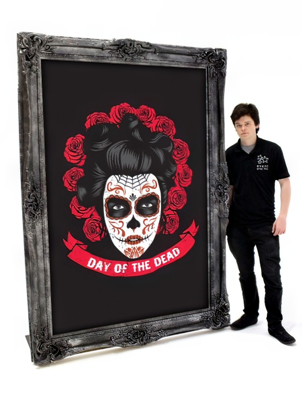 SN3927_Large_Black_Frame_with_Day_of_the_Dead_Insert_2event_prop_hire_