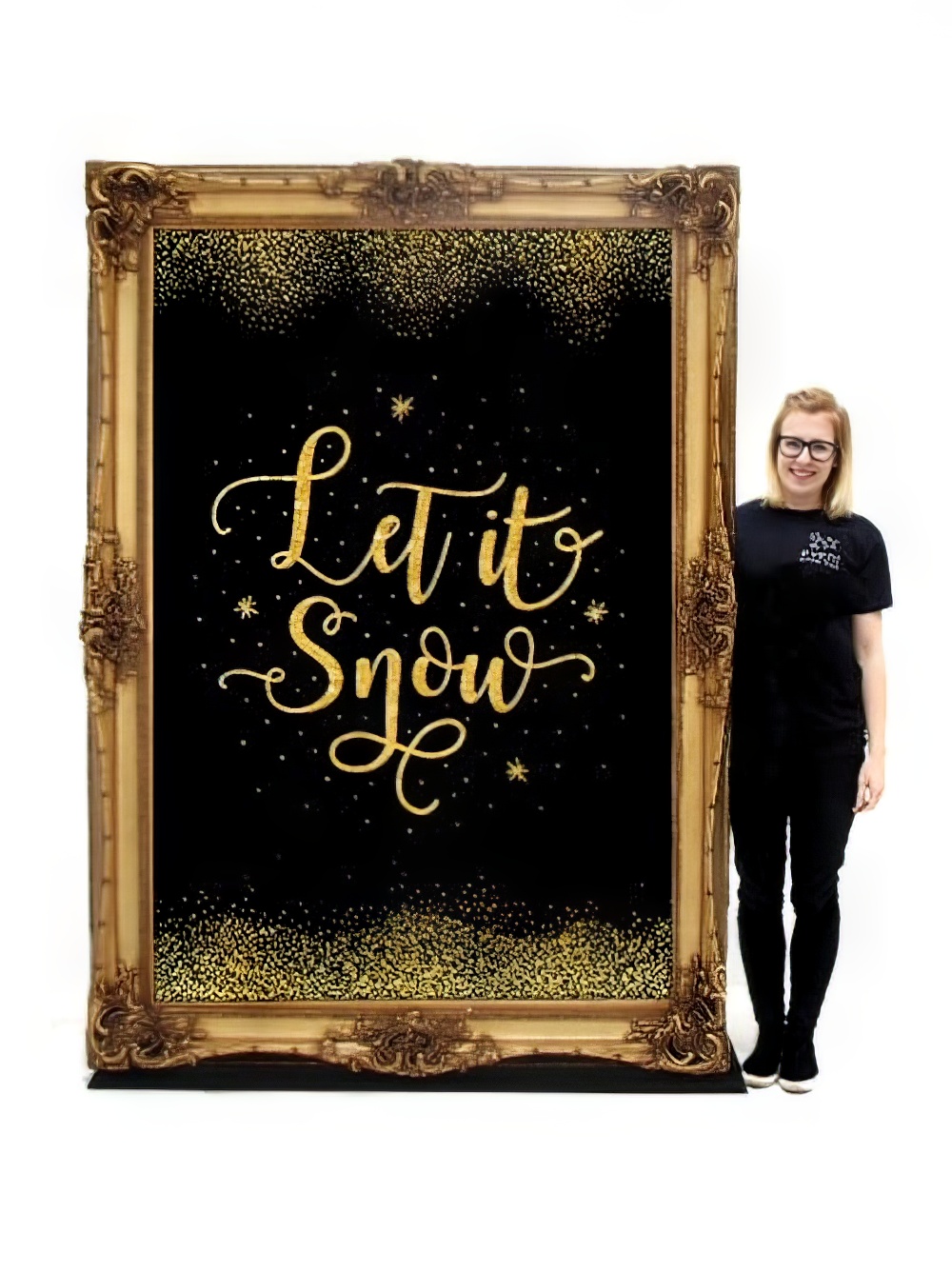 SN4146_Giant_Framed_Sign_with_Christmas_Saying_3_Goldevent_prop_hire_006