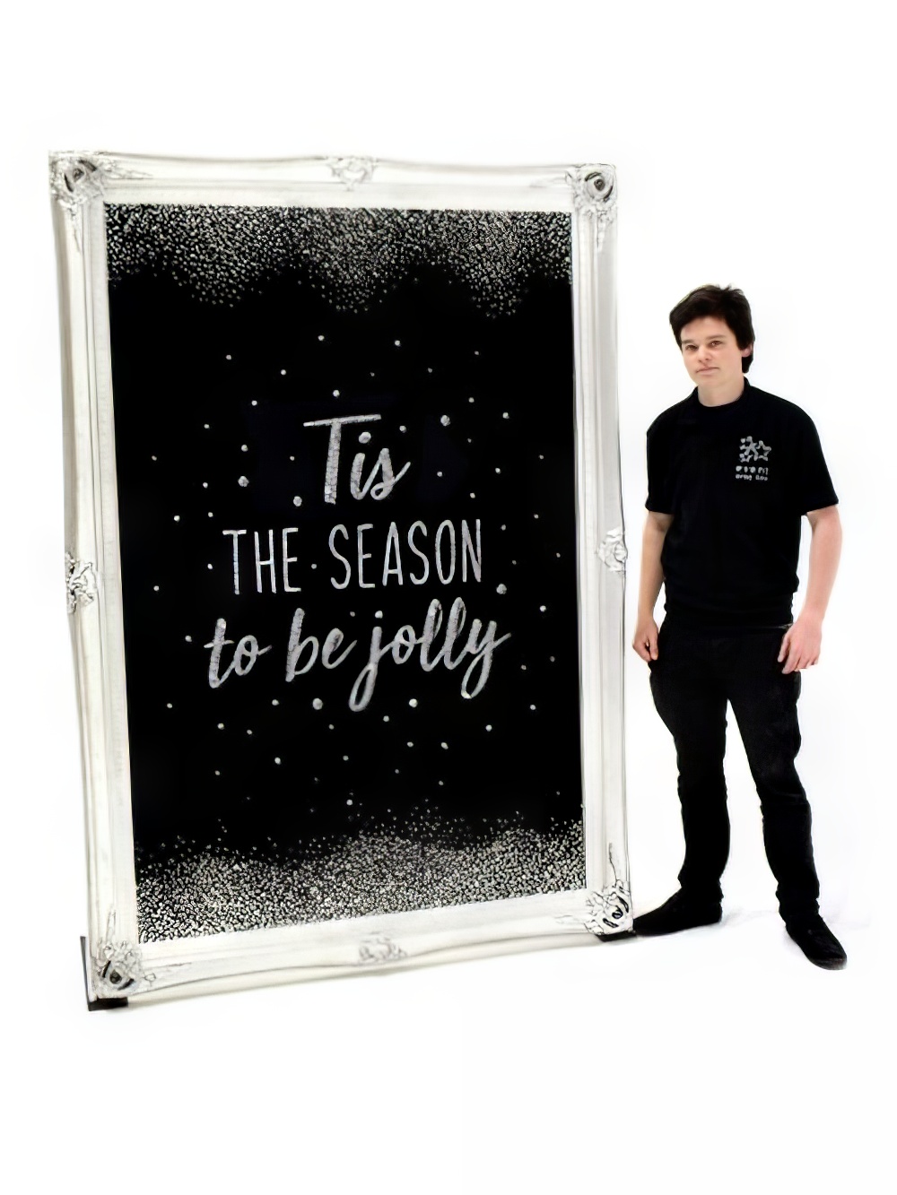 SN4148_Giant_Framed_Sign_with_Christmas_Saying_2_Silverevent_prop_hire_011