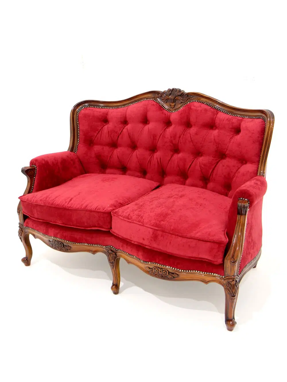 SN4233 French Style Period Sofa - 2 seater (brown edge) _event_prop_hire_008