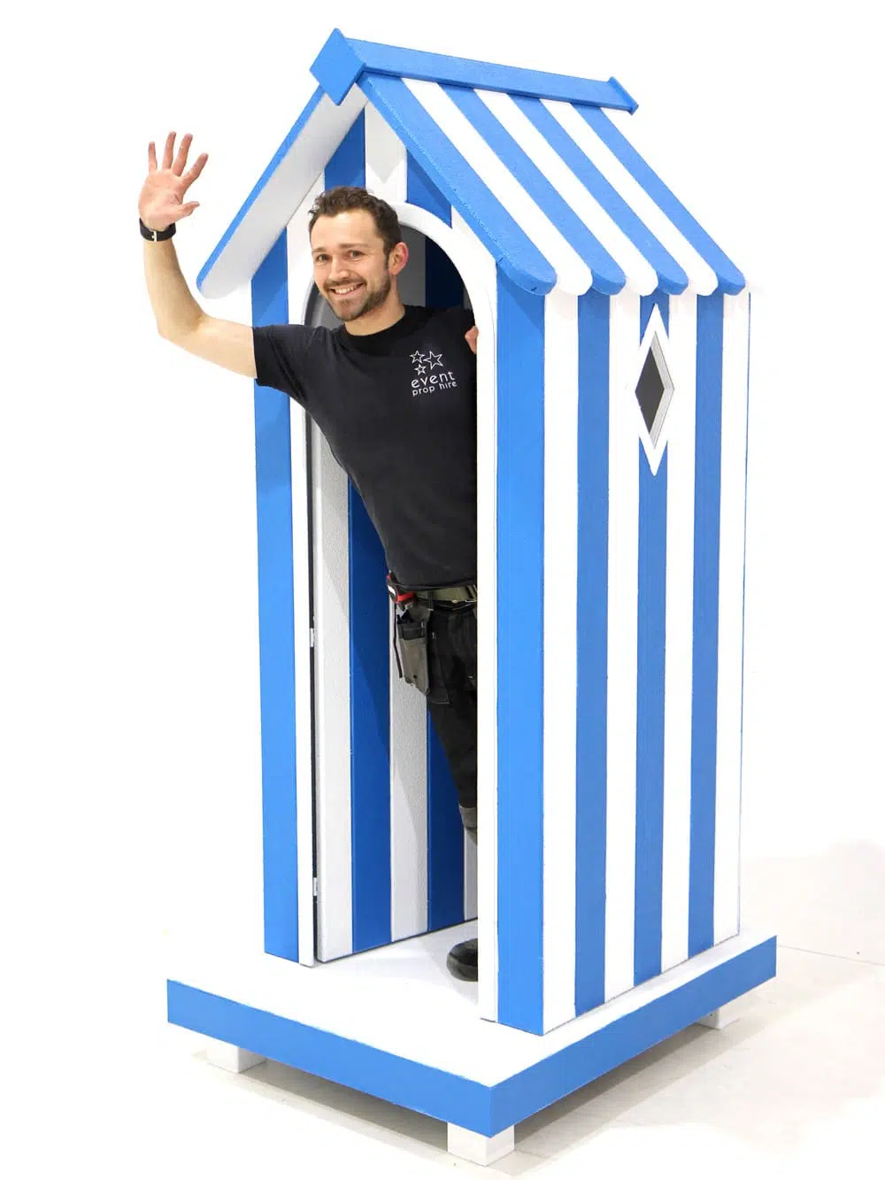 SN5682 Beach Hut (Blue & White) _event_prop_hire_049
