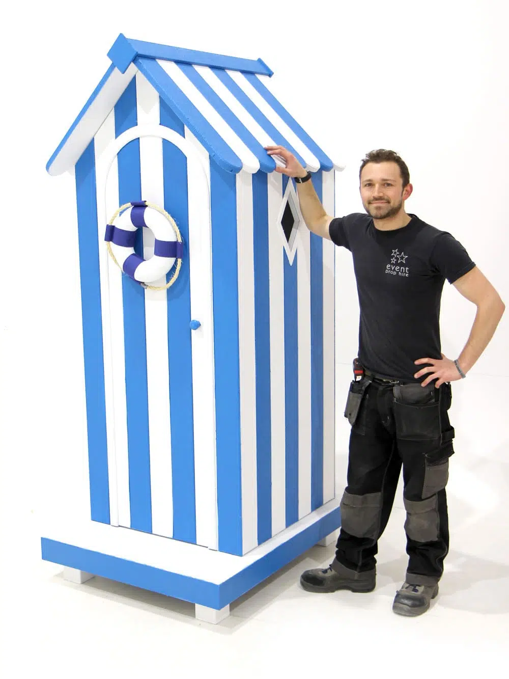 SN5682 Beach Hut (Blue & White) _event_prop_hire_050