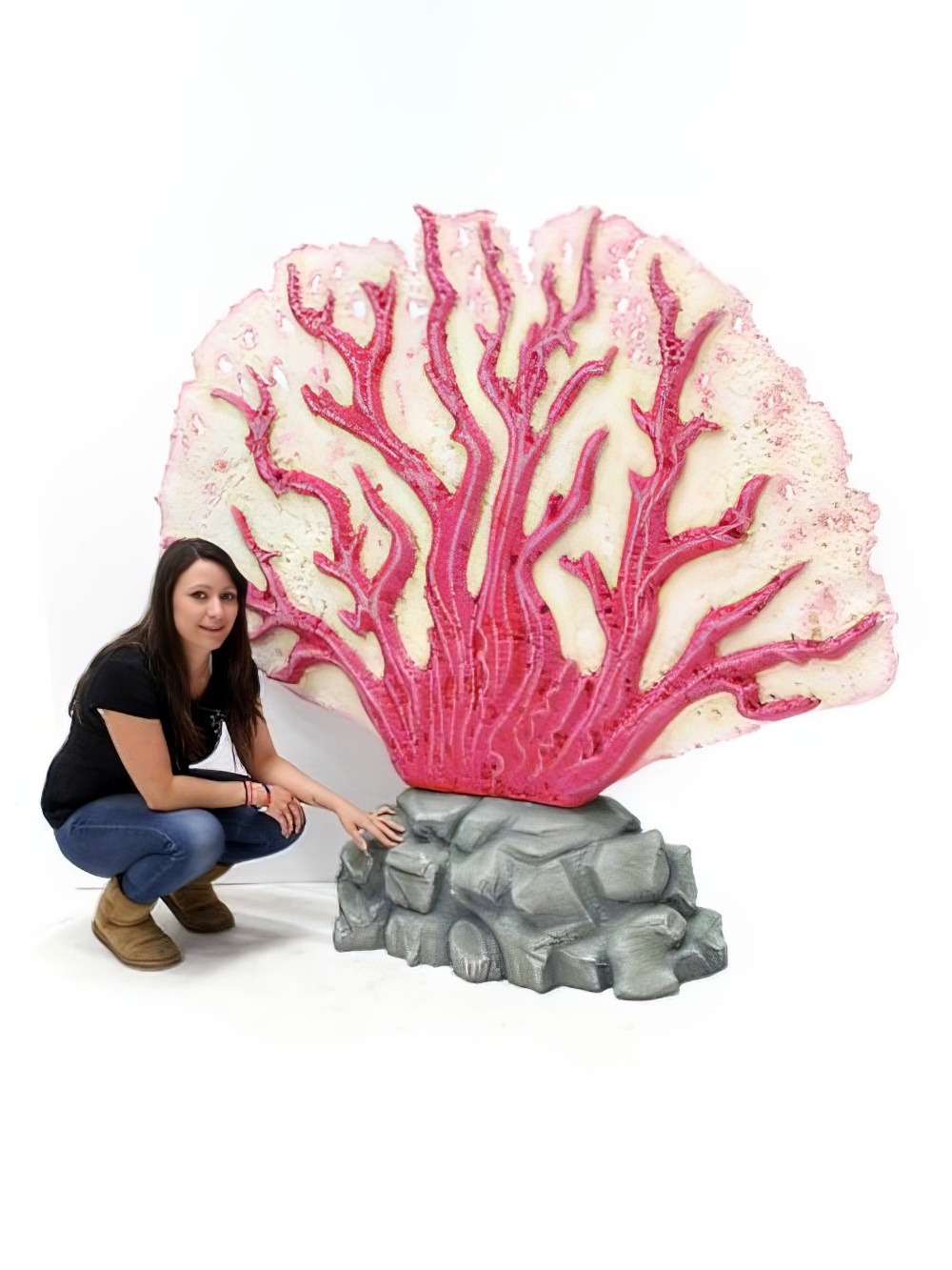 UDS20_Pink_and_yellow_undersea_coral_on_a_rocky_base_event_prop_hire_optimised