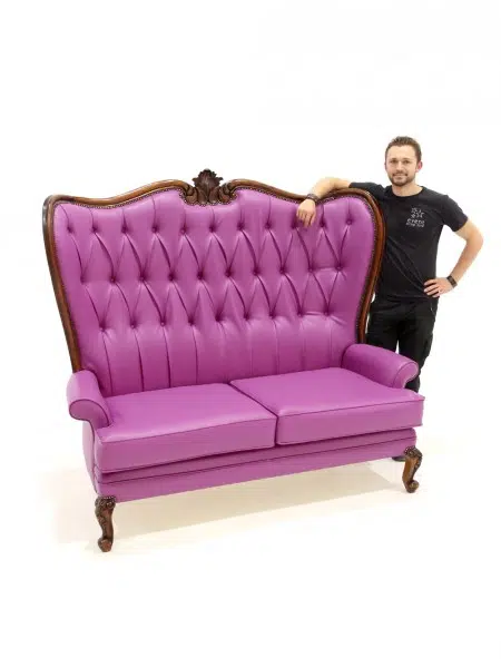 SN4527_Modern_Vintage_Style_High_Back_Two_Seater_Sofa_-_Purpleevent_prop_hire_031