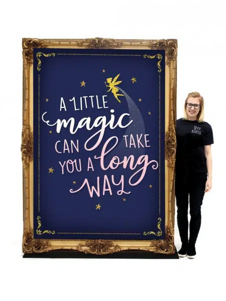 SN4701_Giant_Gold_Framed_Sign_with_Fairytale_Saying_2event_prop_hire_010
