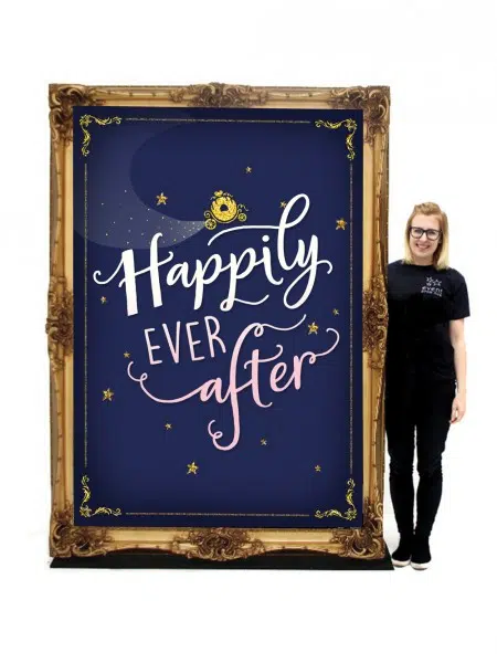 SN4702_Giant_Gold_Framed_Sign_with_Fairytale_Saying_3event_prop_hire_013