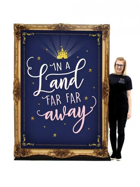 SN4703_Giant_Gold_Framed_Sign_with_Fairytale_Saying_4event_prop_hire_016