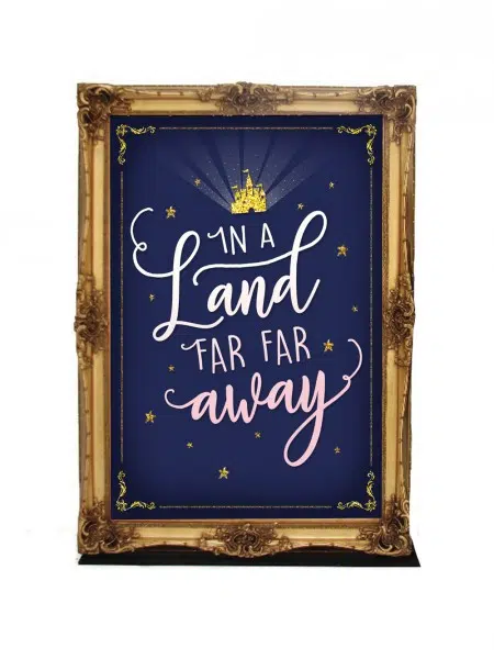 SN4703_Giant_Gold_Framed_Sign_with_Fairytale_Saying_4event_prop_hire_017