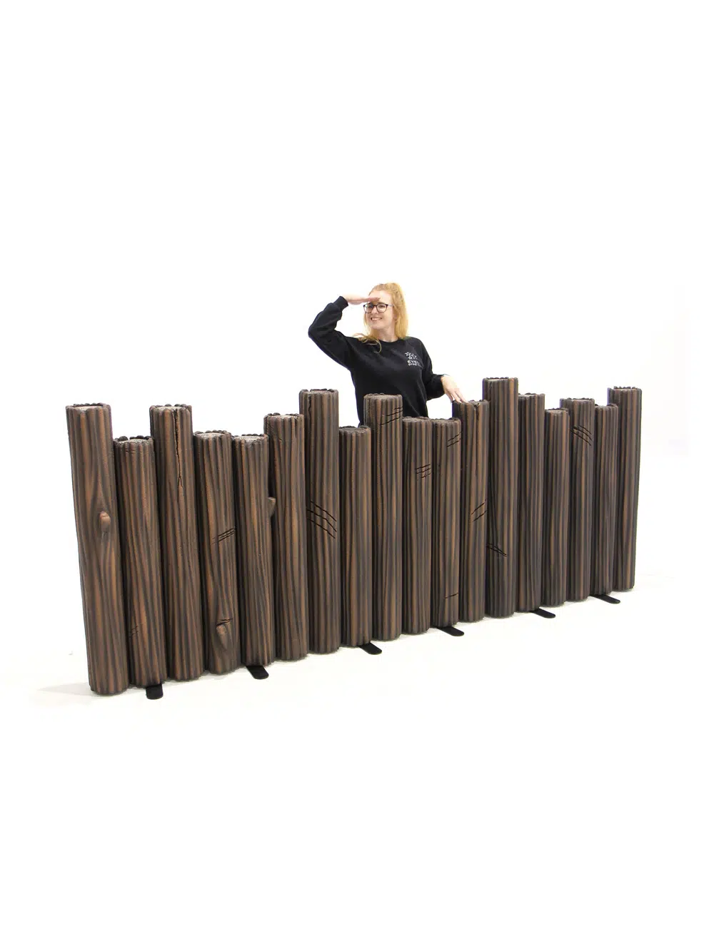 SN4563 Chunky Log Fence Section - Small _event_prop_hire_150