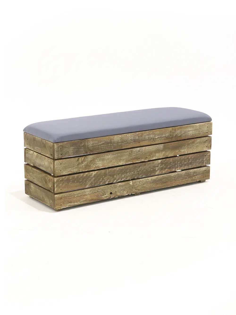 SN4829 Pallet Wood Bench - Grey Covers _event_prop_hire_006
