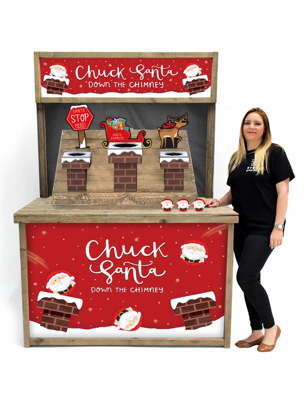 SN5202 Chuck Santa Down the Chimney Fairground Game _event_prop_hire_052