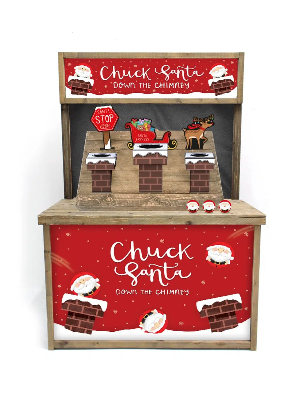 SN5202 Chuck Santa Down the Chimney Fairground Game _event_prop_hire_053