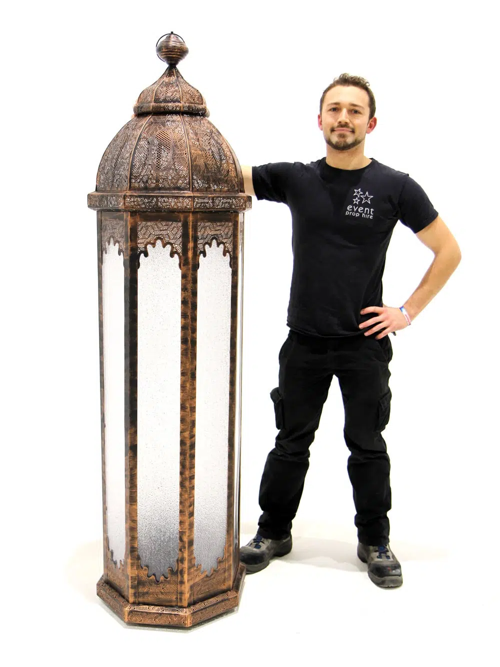 SN5350 Tall Antique Lantern (Copper) _event_prop_hire_006