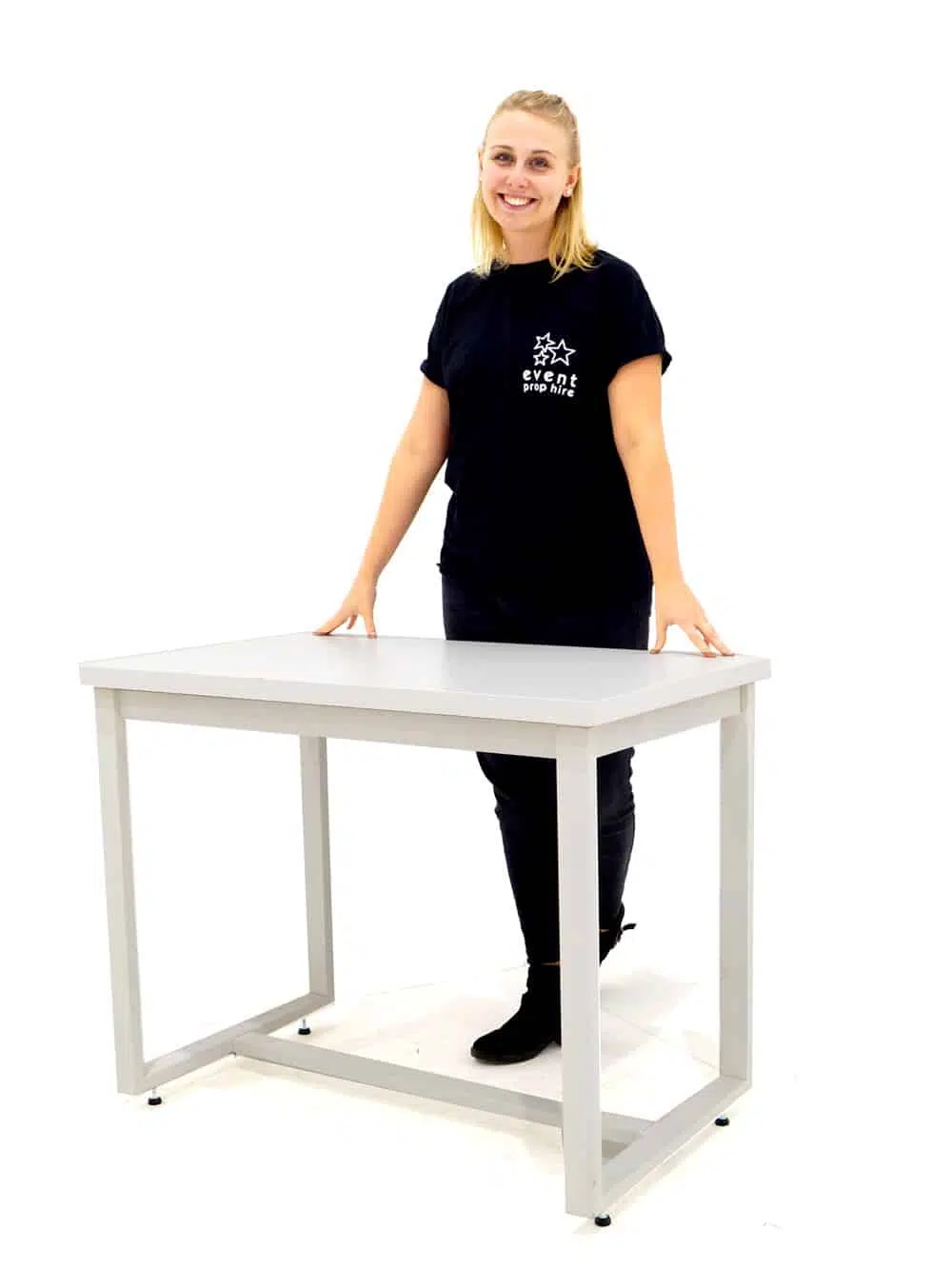 SN4906 Low Dressing Table - White _event_prop_hire_033
