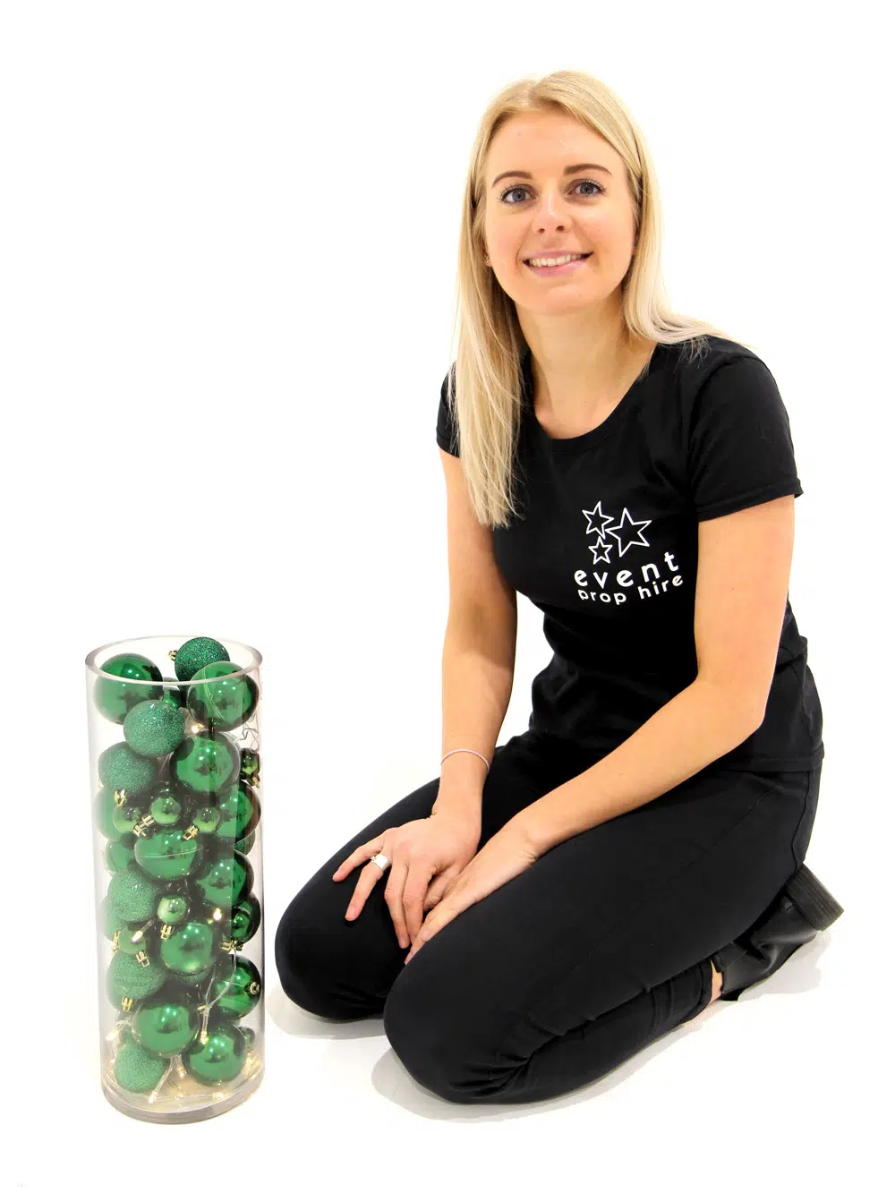 SN5439 Bauble Table Centre - Green _event_prop_hire_018