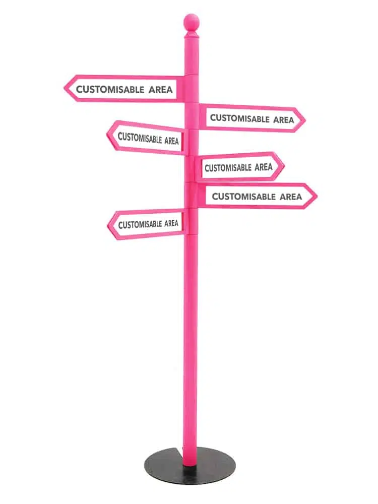 SN5694 Pink Multi Directional Sign Post x6 _event_prop_hire_172_High Res