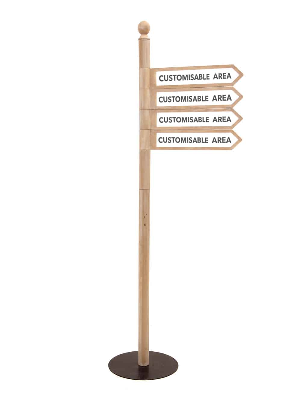 SN5875 Whitewashed Multi Directional Sign Post x4 _event_prop_hire_186_High Res