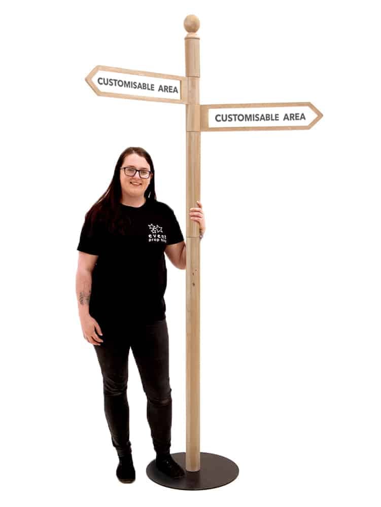 SN5876 - Whitewashed Multi Directional Sign Post x2