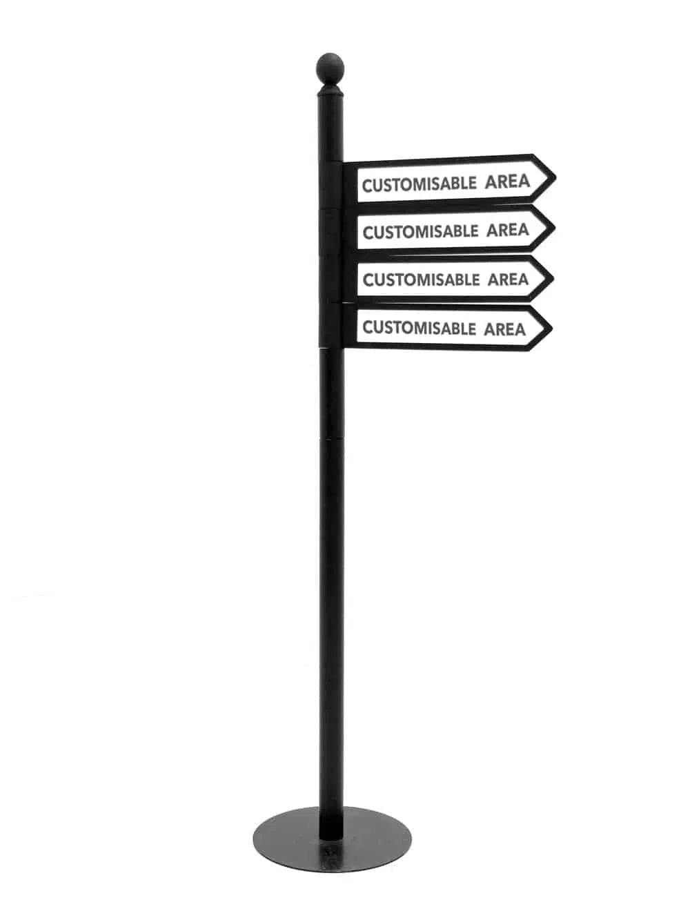 SN5877 Black Multi Directional Sign Post x4 _event_prop_hire_208_High Res