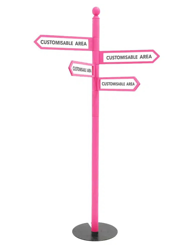 SN5883 Pink Multi Directional Sign Post x4 _event_prop_hire_169_High Res