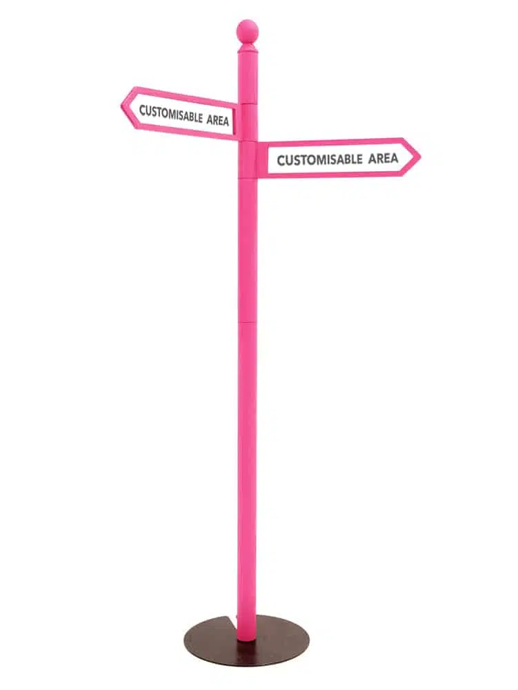 SN5884 Pink Multi Directional Sign Post x2 _event_prop_hire_166_High Res