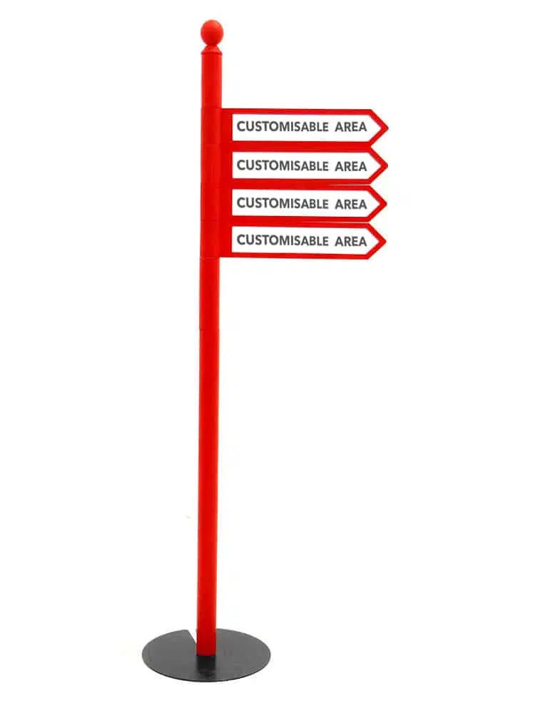 SN5885 Red Multi Directional Sign Post x2 _event_prop_hire_162_High Res